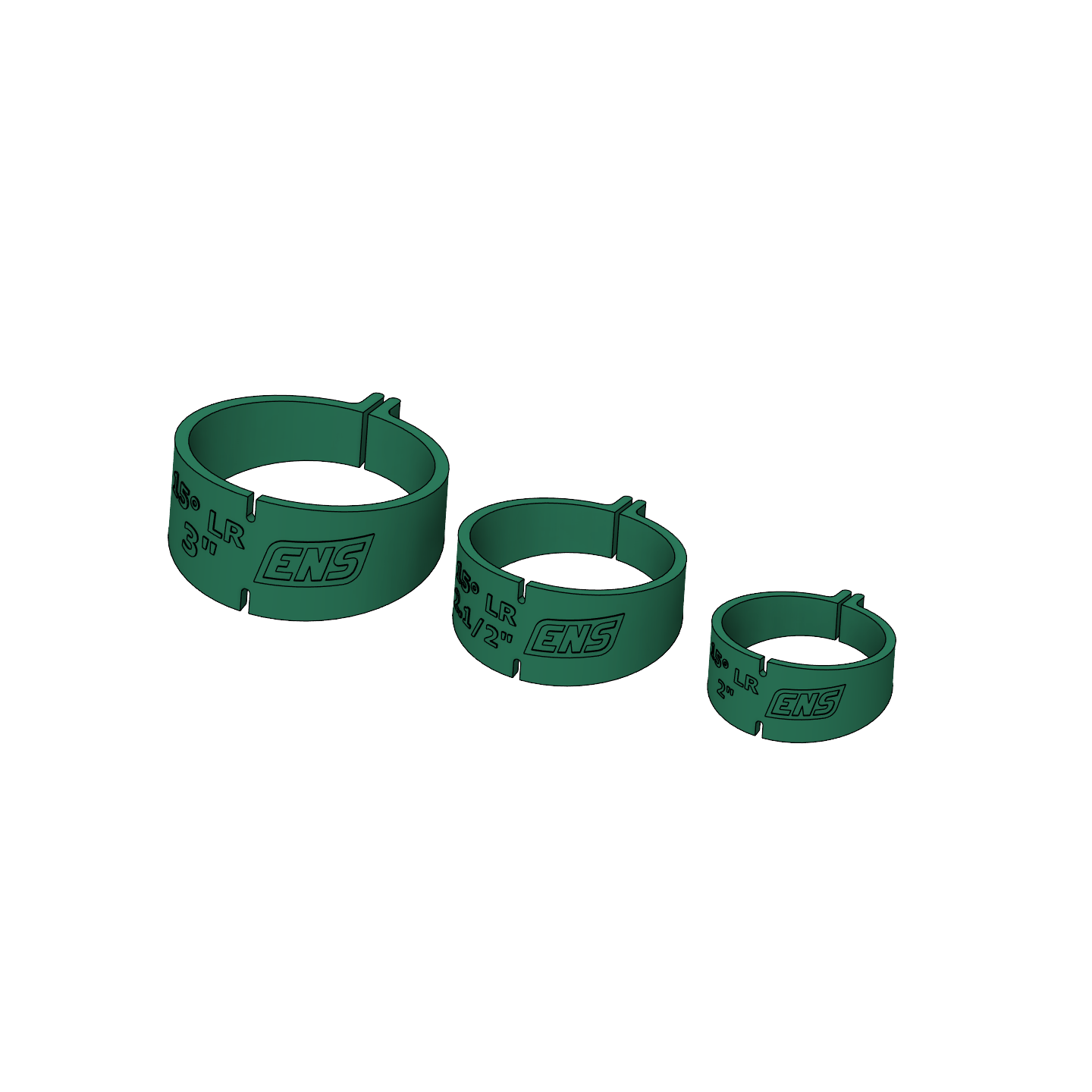 Pie Cut Ring 15° Long Radius