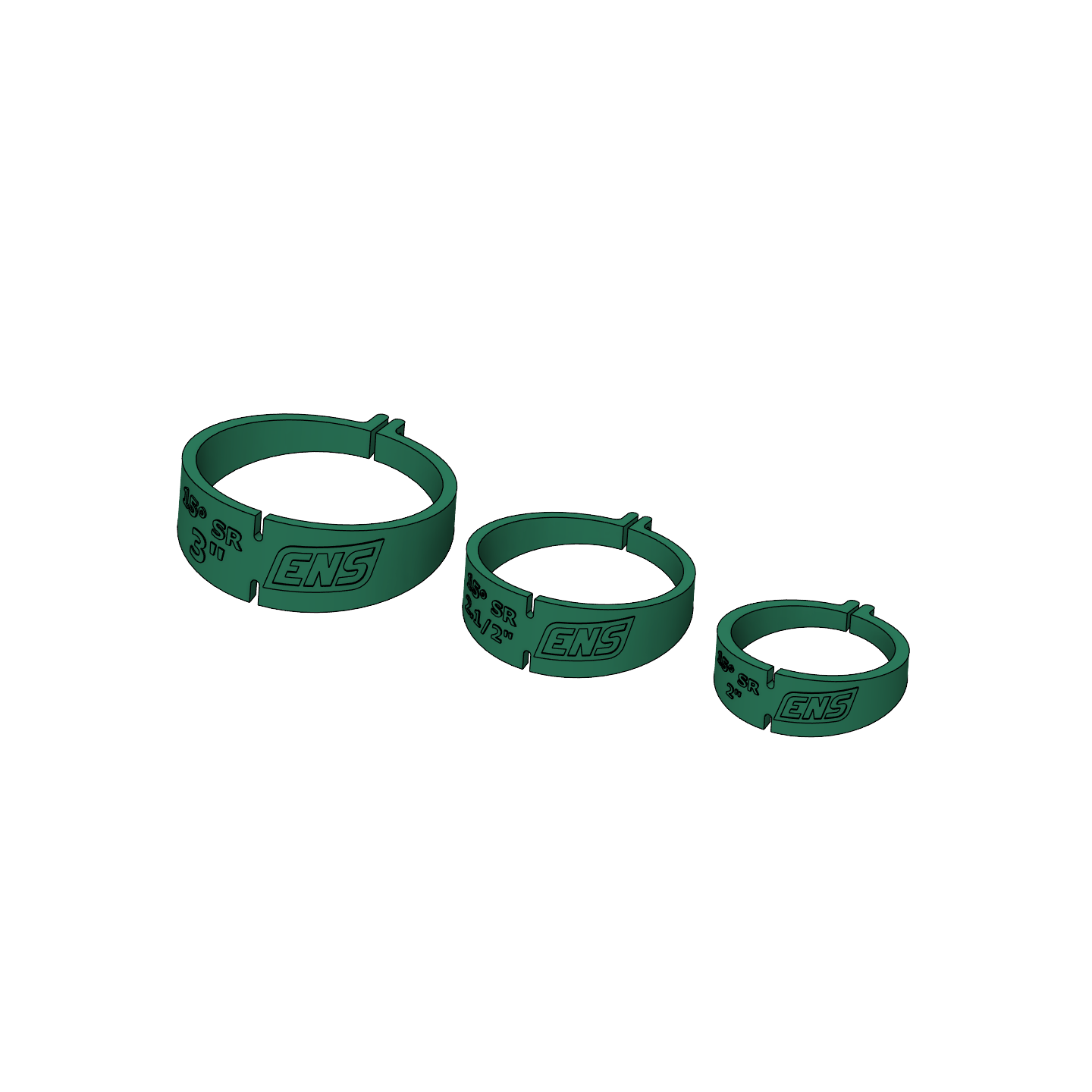 Pie Cut Ring 15° Long Radius